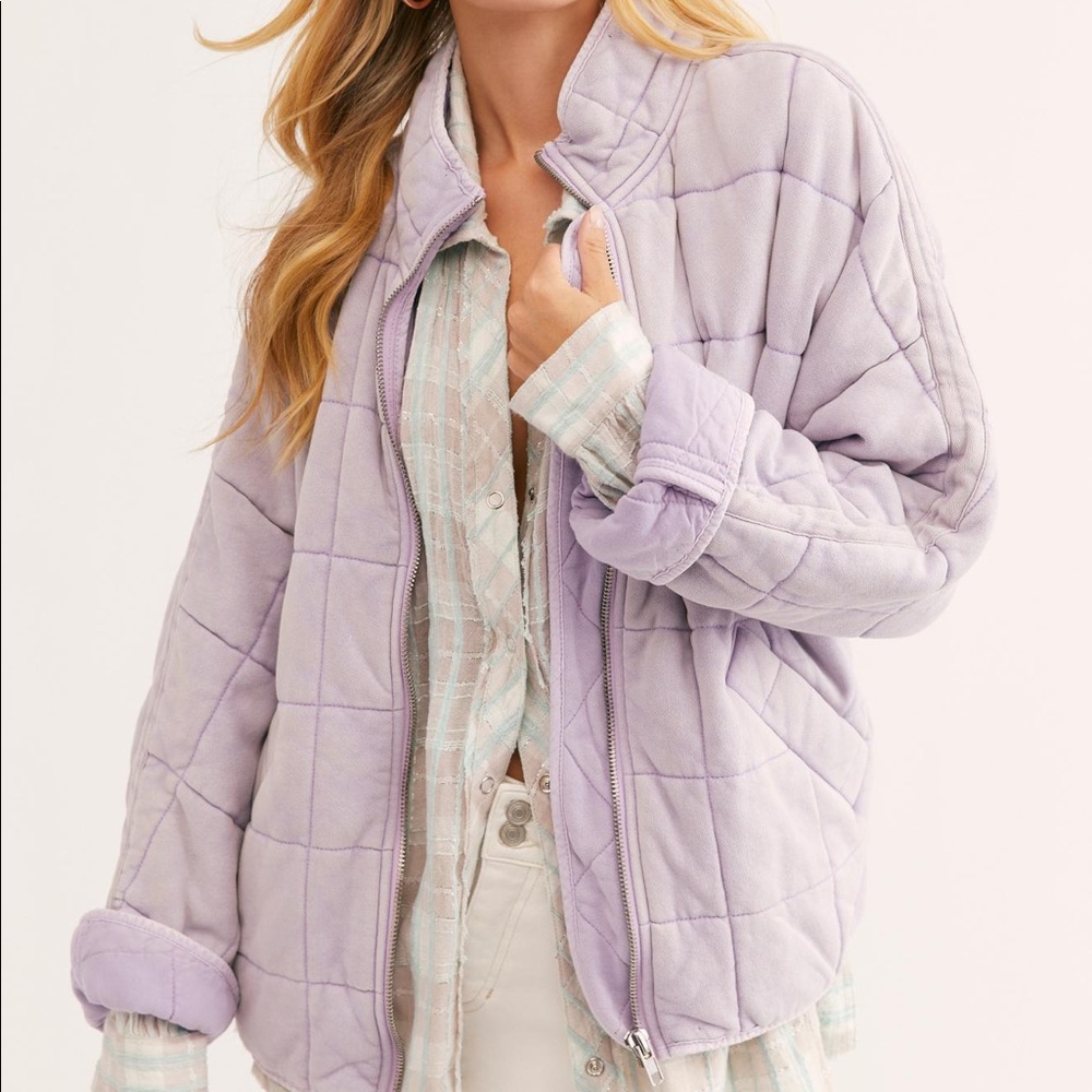 Free People Quilted Dolman Jacket